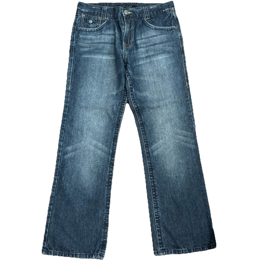 Carbon Black Men's Jeans 32X32 Distressed Cross Pocket Design